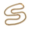 7MM 304 Stainless Steel Cuban Link Chain Necklaces for Unisex NJEW-K295-01A-G-4