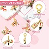 5Pcs 5 Styles Woman Theme Brass Enamel European Dangle Charms KK-CJ0003-91-3