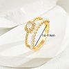 Elegant Copper Plated Gold Pearl Ladies Party Vacation Ring VD5623-3-1