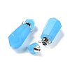Faceted Glass Perfume Bottle Pendants GLAA-G080-01F-P-2