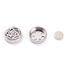 304 Stainless Steel Magnetic Diffuser Locket Aromatherapy Essential Oil Buckle AJEW-M027-09P-4