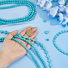 6 Strands 3 Styles Dyed Synthetic Turquoise Beads Strands G-FH0002-46A-3