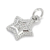 Brass Micro Pave Cubic Zirconia Pendants KK-Q028-39P-2