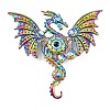 Dragon with Evil Eye Alloy Rhinestone with Plastic Lapel Pins for Backpack Clothes LS-JEWB-G043-02C-1