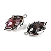 Natural Rhodonite Faceted Leaf Pendants G-I375-04P-04-2