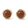 Natural Mixed Gemstone Stud Earrings EJEW-JE06696-5