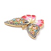 Real 18K Gold Plated Brass Micro Pave Cubic Zirconia Pendants KK-D004-11G-4