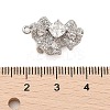 Brass Micro Pave Clear Cubic Zirconia Box Clasps KK-C075-17P-3