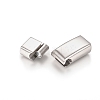 304 Stainless Steel Magnetic Clasps with Glue-in Ends STAS-L238-003P-3