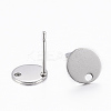 Non-Tarnish 201 Stainless Steel Stud Earring Findings LS-STAS-K154-64P-2