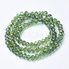 Electroplate Transparent Glass Beads Strands EGLA-A034-T2mm-F04-2