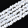 Electroplate Opaque Glass Beads Strands X-GLAA-N022-4mm-03-1