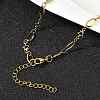 304 Stainless Steel Star Link Chain Necklaces for Women NJEW-A046-02A-G-2