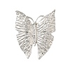Butterfly Alloy Open Cuff Rings for Women RJEW-U006-06A-P-3