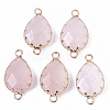 Natural Rose Quartz Links connectors G-T131-09I-1