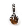 Dragon Claw 316 Surgical Stainless Steel & Round Natural Tiger Eye Pendant Decoration STAS-Z165-07AS-01-1