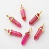 Natural Agate Double Terminated Pointed Pendants G-G902-B08-2