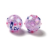 AB Color Transparent Crackle Acrylic Round Beads LS-OACR-A013-04C-1