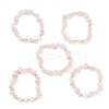 5Pcs 5 Style Natural Mixed Gemstone Chips Stretch Bracelets Set BJEW-JB09551-2