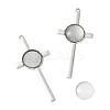 9Pcs Tibetan Style Alloy Cross Pendant Cabochon Settings DIY-FS0009-48-2
