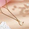 1pc 304 Stainless Steel Letter Pendant Necklaces NJEW-LP0001-39C-G-3