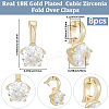 8Pcs Brass Micro Pave Cubic Zirconia Charms KK-BBC0021-32-2