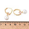 Brass Glass Round Hoop Earrings EJEW-P331-01G-5
