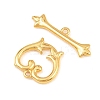 Heart Brass Toggle Clasps KK-G548-43G-04-2