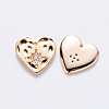 Brass Micro Pave Cubic Zirconia Charms KK-T049-044G-NF-2