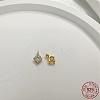 925 Sterling Silver Micro Pave Clear Cubic Zirconia Charms STER-P054-11C-G-1