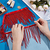 1.8 Yards Glass Beads Fringe Tassel Lace Trim Ribbon OCOR-OC0001-70B-3