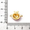 Brass Red Enamel Connector Charms KK-I276-13G-02-3