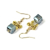 3 Pairs 3 Colors Alloy & Glass Dangle Earrings EJEW-JE06361-4