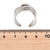 304 Stainless Steel Open Cuff Ring Components STAS-F366-06A-P-2