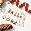 6 Pairs Alloy Enamel Dangle Earrings EJEW-JE06605-1