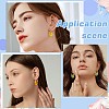 10 Pairs 10 Colors Handmade Lampwork with 304 Stainless Steel Hoop Earrings EJEW-WR00001-5