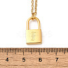 304 Stainless Steel Rolo Chain Pendant Necklaces NJEW-S444-01G-06-2