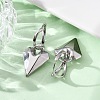 Heart Brass Hoop Earrings EJEW-D322-12P-02-3