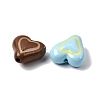 Two Tone Opaque Acrylic Enamel Beads OACR-H060-04-2