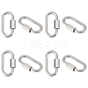 304 Stainless Steel Screw Carabiner Lock Charms STAS-UN0050-89P-1