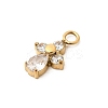 304 Stainless Steel Micro Pave Cubic Zirconia Pendants STAS-P431-40A-G-2