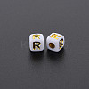 Opaque White Acrylic Beads X-MACR-Q242-010R-2