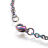 Ion Plating(IP) 304 Stainless Steel Cable Chain Necklaces NJEW-P251-01B-3