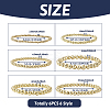 Spritewelry 6Pcs 6 Style Natural Hematite Round Beaded Stretch Bracelets Set BJEW-SW0001-01-13