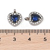 304 Stainless Steel Cubic Zirconia Pendants STAS-A076-02P-02-3