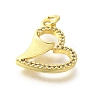 Brass Micro Pave Clear Cubic Zirconia Pendants KK-M297-19G-2