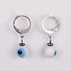 Lampwork Leverback Dangle Earrings EJEW-JE03313-01-2