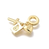 Brass European Dangle Pendants KK-D431-079B-G-2