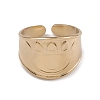 Ion Plating(IP) 304 Stainless Steel Eye Open Cuff Rings for Women RJEW-G285-22G-2