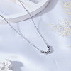 1Pc 304 Stainless Steel Round Beads Pendant Necklaces NJEW-LP0003-13-3